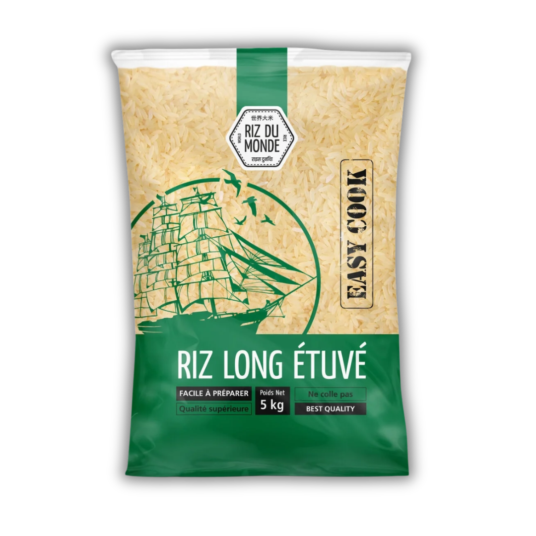 RIZ LONG ETUVE INDICA 5KG RIZ DU MONDE